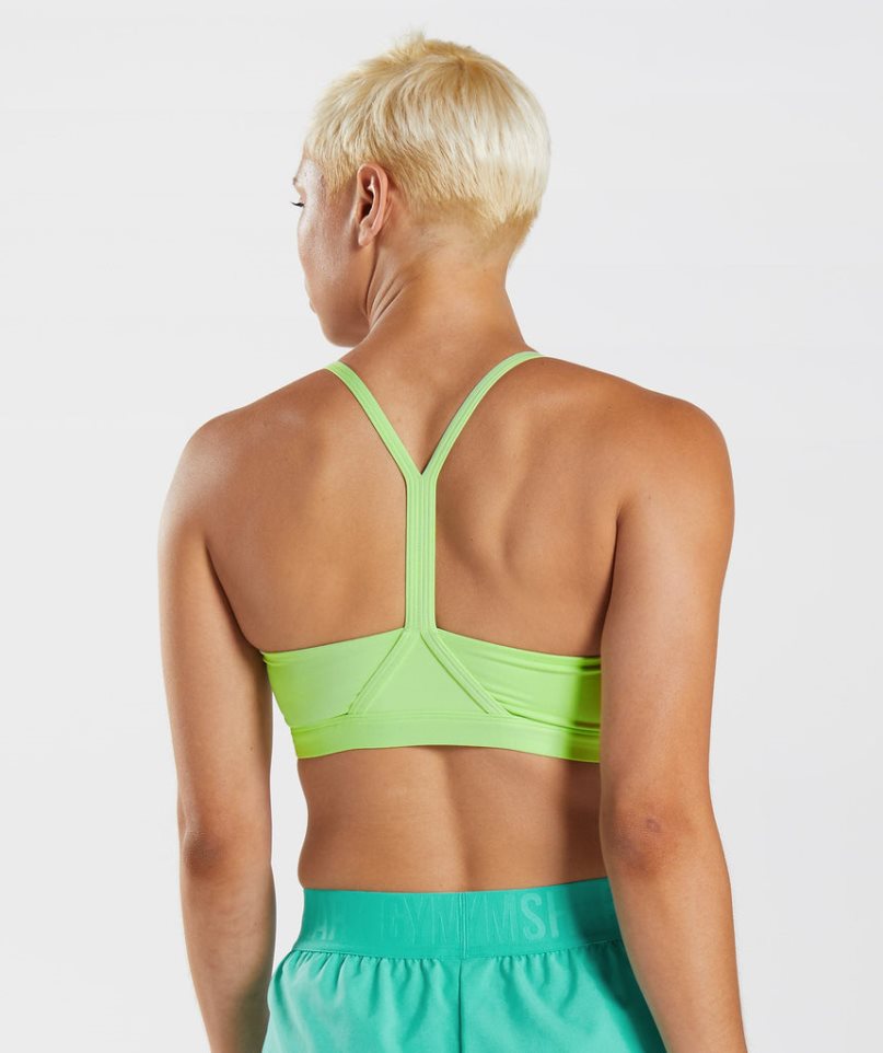 Women's Gymshark V Neck Sports Bra Green | CA A158N0